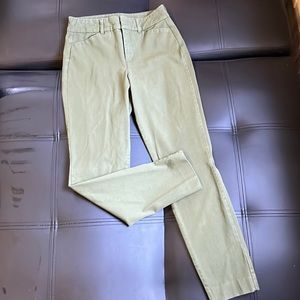 Green Pixie-Cut High Rise Pants